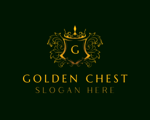 Golden Royal Shield logo design