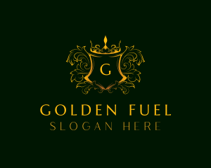 Golden Royal Shield logo design