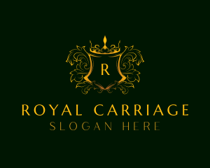 Golden Royal Shield logo design