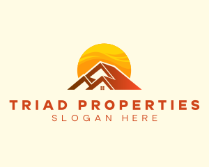 Sun Roofing Property logo design