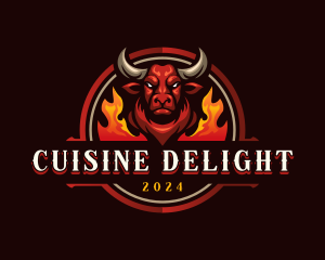 Bull Steak Grill logo design