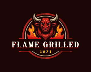 Bull Steak Grill logo design