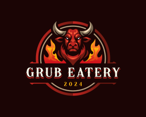 Bull Steak Grill logo design