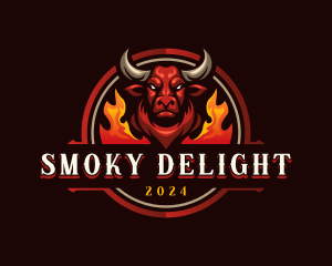 Bull Steak Grill logo design