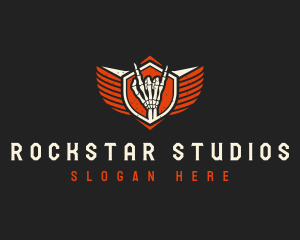 Rockstar Metal Skeleton logo