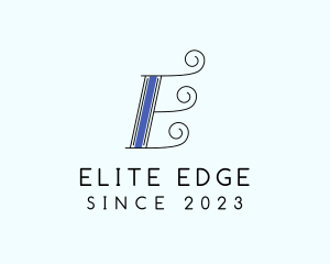 Elegant Swirl Letter E logo design