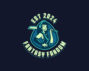 Gamer Woman Avatar logo