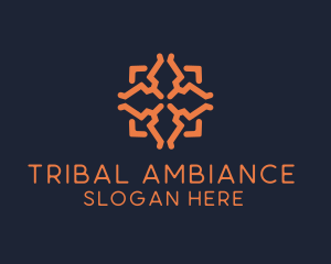 Tribal Floral Pattern logo design