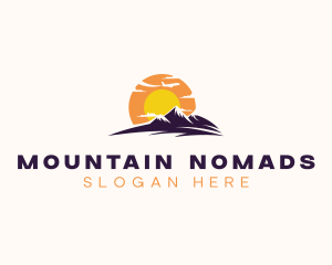 Airplane Mountain Travel  logo design