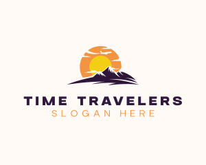 Airplane Mountain Travel  logo design