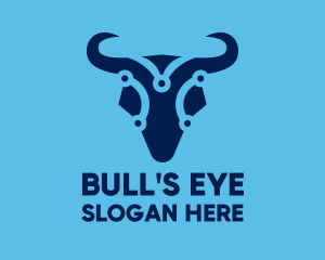 Digital Blue Bull logo design