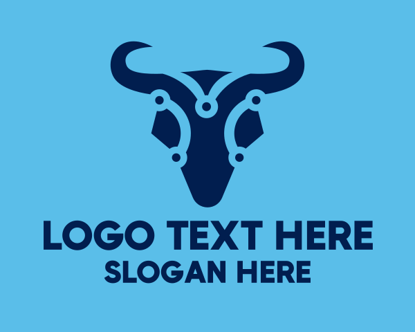 Bull Horn logo example 1