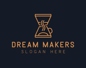 Coffee Maker Outline logo design