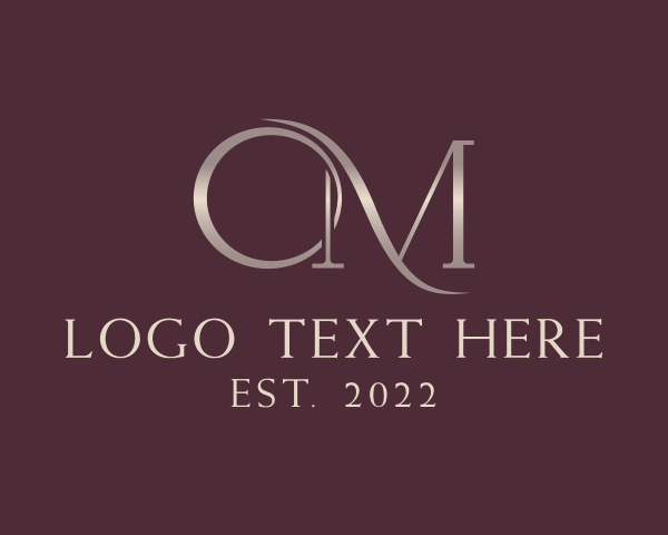 Letter Om logo example 1