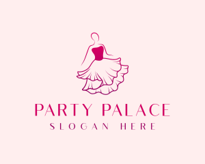 Fancy Woman Fashionista Dress logo design