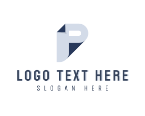 Photography Studio Origami Letter P Logo