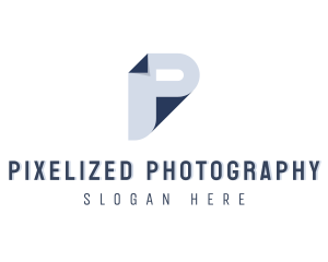 Photography Studio Origami Letter P logo design