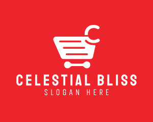 Shopping Cart Letter C logo design