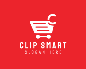 Shopping Cart Letter C logo design