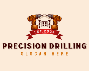 Renovation Drill Construction logo design