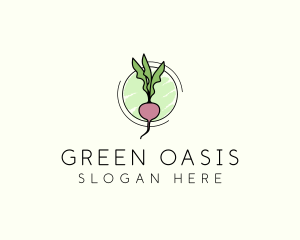 Natural Radish Farming logo design