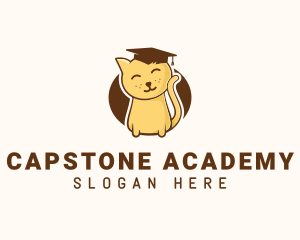 Cute Graduate Kitten logo