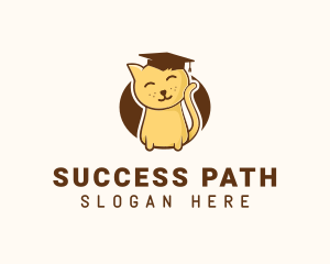 Cute Graduate Kitten logo