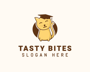 Cute Graduate Kitten logo