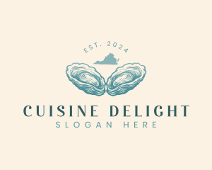 Oysters Cuisine Virginia  logo design