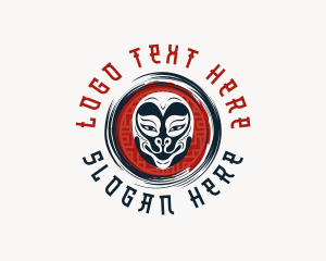 Chinese Theater Mask logo