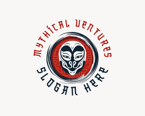 Chinese Theater Mask logo design