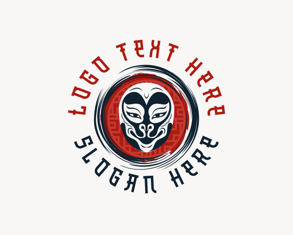 Chinese Theater Mask logo