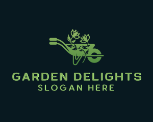 Garden Wheelbarrow Cart logo design