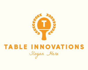Table Tennis Sport Wreath logo