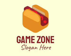 Isometric Hot Dog Sandwich  Logo