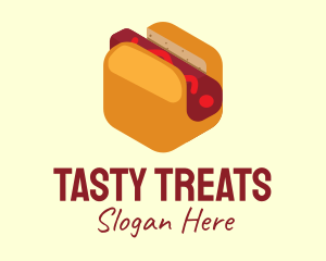 Isometric Hot Dog Sandwich  logo