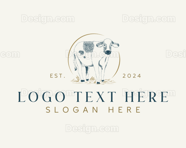 Cow Cattle Livestock Logo