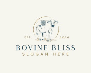 Cow Cattle Livestock logo design