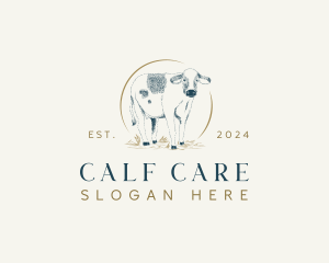 Cow Cattle Livestock logo design