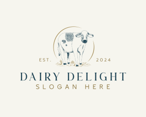 Cow Cattle Livestock logo design