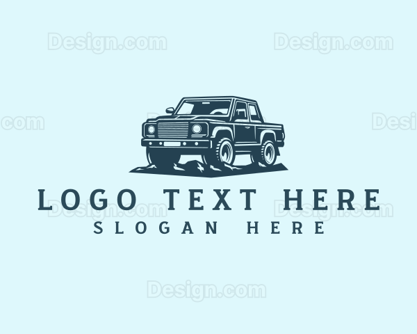 Pickup Truck Driving Logo