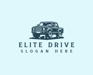 Pickup Truck Driving logo design