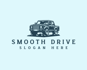 Pickup Truck Driving logo design