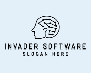 AI Digital Brain Software logo design