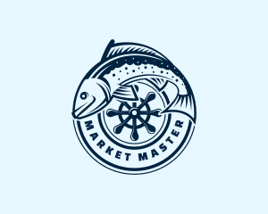 Trout Fishing Market  logo design