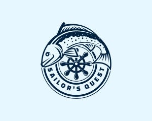 Trout Fishing Market  logo design