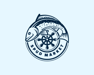 Trout Fishing Market  logo design