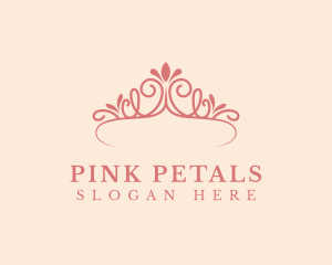 Pink Ornamental Tiara logo design