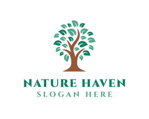 Natural Farm Tree logo design