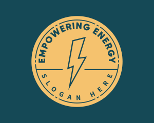 Minimalist Electric Lightning logo design